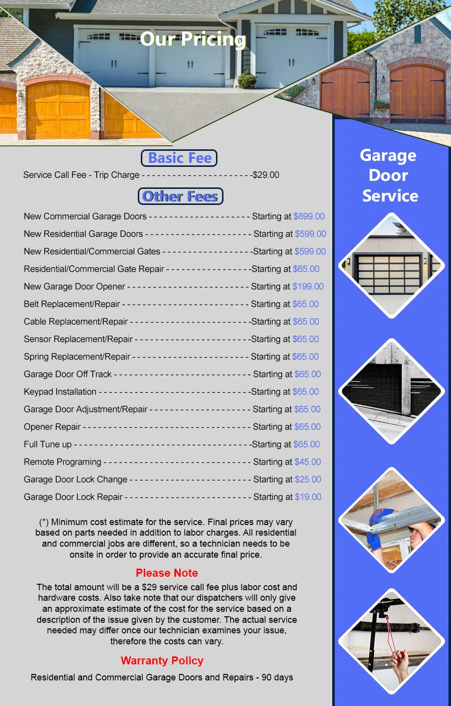 Metro Garage Door Service Dallas, TX 469-547-7648
